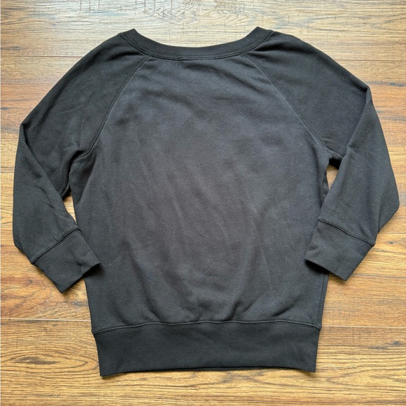 Small PINK Black Quarter Length Sweatshirt - Picture 4 of 5